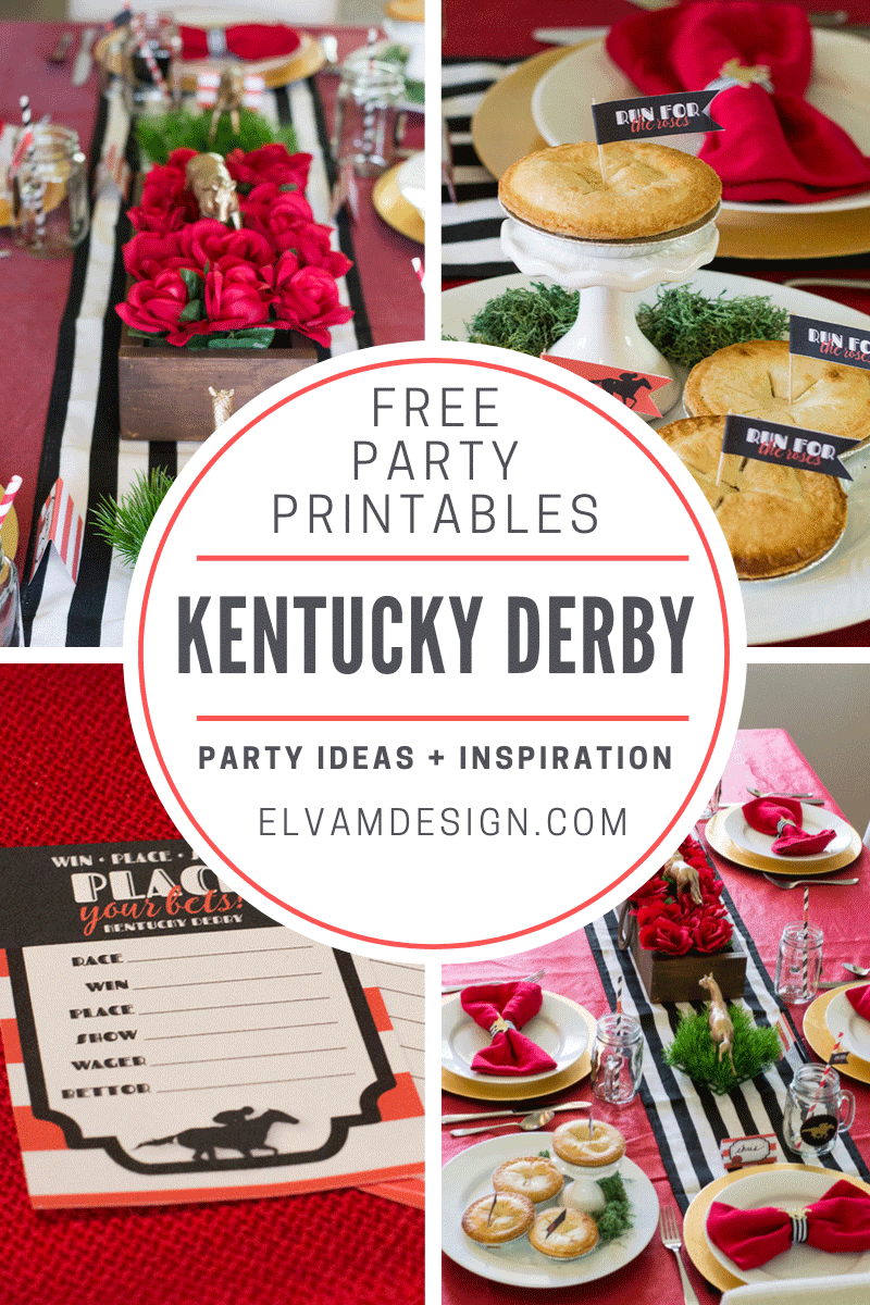 Kentucky Derby Party with Free Printables - Elva M Design Studio